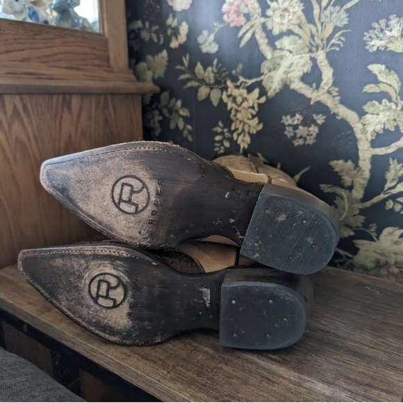 Roper Women's Faux Sea Turtle Wingtip Western Boots Snip Toe Brown Size 7 - Picture 5 of 9